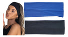 Pack of 2 Wide Elastic Cloth Headbands Ideal for Sports/School 0