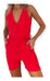 Catsuit or Short Jumpsuit in Bengaline with Bow Detail and Buttons 2