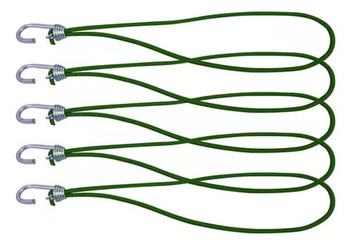 70 Gancho Extensor Elastico Corda Verde Para Lona Caminhão 0