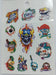 Temporary Self-Adhesive Tattoos Variety Pack 6 Sheets 54