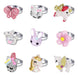 BGSHEMNI Adjustable Rings for Girls - Set of 9 Units, Ages 3 to 10 0