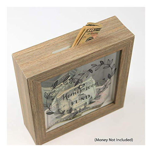 Lawrence Frames Honeymoon Fund Shadow Box, 8x8, Brown 3