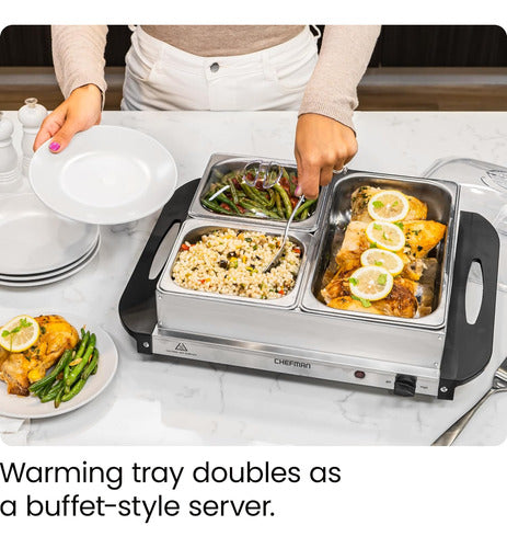 Chefman Electric Buffet Server + Warming Tray 3