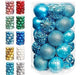 Lulu Home Christmas Ball Ornaments - Pack of 34, 6cm / Sky Blue 0