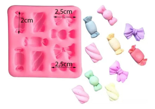 Fun Style Design Silicone Mold for Bows and Candy Cold Porcelain 1