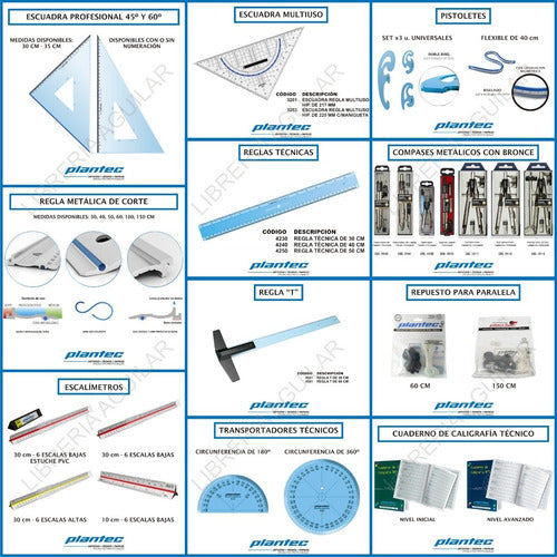 Plantec 3 Mini Escalimetro 10cm 6 Escala Baja Dibujo Técnico 5