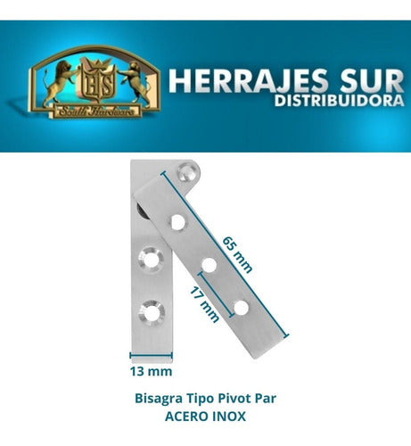 Bisagra Tipo Pivot Par Superior Inferior 65mm Mueble Der-izq 2