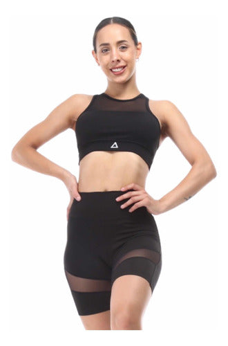 Ludmila Set: Top and Cycling Shorts Combo in Aerofit SW Tul Combination 4
