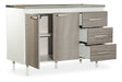 Máximo Under-Counter Melamine 120 Kitchen Unit - Gray 3