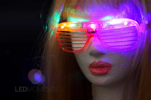 Led Moments Anteojos Led Flogger Rayas Lentes Led Cotillon Luminoso X24 6