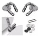 Replacement Toilet Lid Hardware Set Metal Hinges Zinc Material Adjustable Chrome Finish Screws Included 4