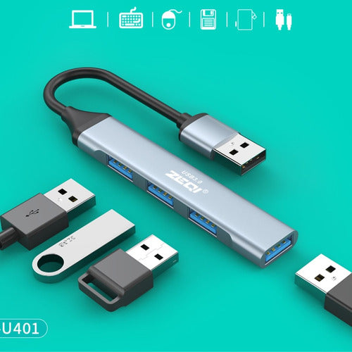 Zeqi Multiplicador De Puertos (USB Macho 4 Puertos USB 3.0) 5