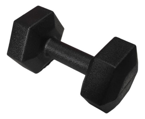 Tourmalhyn Hexagonal PVC Weight Dumbbell 2 Kgs Fitness Crossfit 0