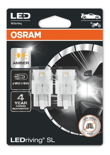 Par Lamparas Osram T20 Led Ambar Reemplazo T20 W21/5w 0