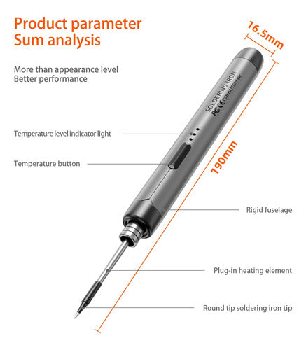 Soldador Portatil Recargable Usb Inalamb. Temp. Regulable_b 1