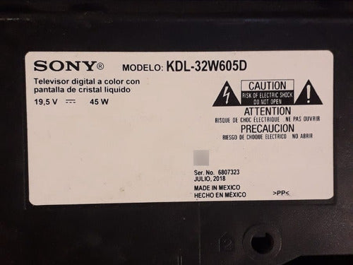 Placa Main Sony: Kdl-32w605d 1