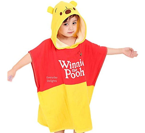 Disney Winnie The Pooh Bath Pool Beach Toalla Con Capucha 0