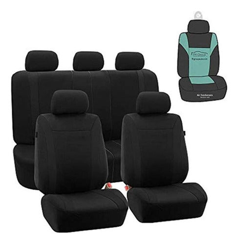 FH Group Cosmopolitan Flat Fabric Seat Covers 0