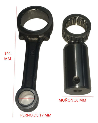 Neo Biela Completa Bajaj Pulsar 200 180 Perno 17mm Muñon 30mm 1