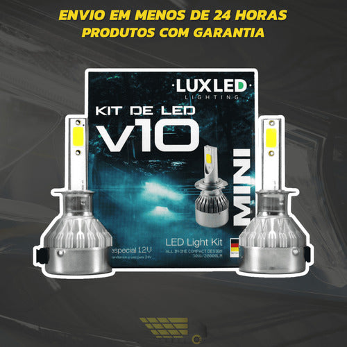 Led 6500k 20000 Lumens Farol De Peugeot 206 + Led Meia Luz 5