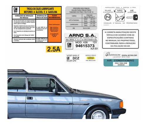 Kit Adesivos Instruções Caravan 4cc Álcool 1988 Opl32 Fgc 1