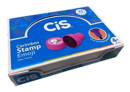 Carimbo Pedagogico Infantil Cis Stamp Emoji C/24 1