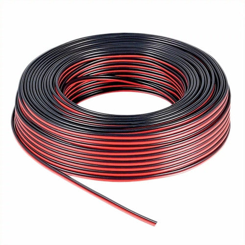 Feplast Red and Black Speaker Cable 2 x 0.50 Roll of 100 Meters 0