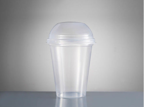 Plastivas Toledo Plastic Cup with Spoon Lid - 50 Units 2