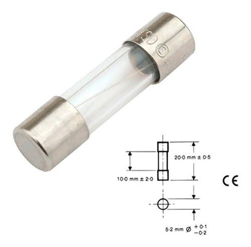 Tea Microfusible De Vidrio 20x5mm 3 Amperes 1