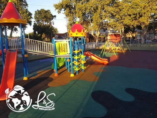 LSINDUSTRIAS Continuous Rubber Flooring In Situ for Playgrounds, Schools, Gyms 6