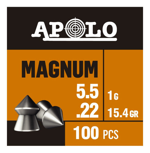 Apolo Magnum 5.5 mm 1000 Pellets Air Gun Pellets - Apolo Shop 0