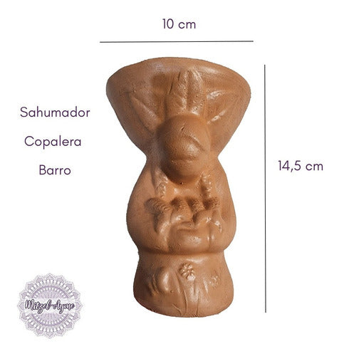 Sagrada Madre Copalera Madre Tierra Terracotta Incense Burner 2