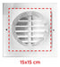 Suref Rejilla Ventilacion 15x15 Conexión Diam 10cm. Exterior 20x20 3