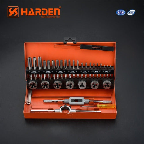 32-Piece Professional Harden Tap and Die Set with Holders 1