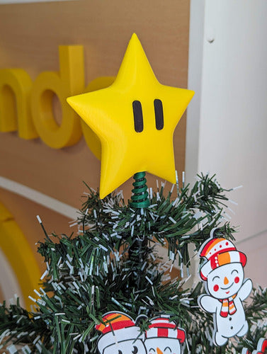 Christmas Mario Bros Star Ornament 3D Printed 1
