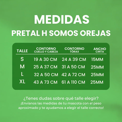 Pretal H Para Perros Somos Orejas Tamaño Extra Grande 2