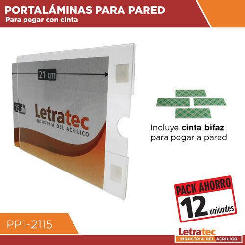 Porta Hoja De Pared Acrílico A5 Pp1-2115-12 Pack/12 1