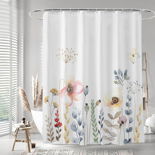 Casa con Onda Modern Antifungal Printed Shower Curtain 1