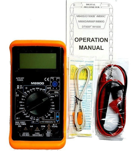 Gralf Multimetro Digital Temperatura Capacidad Frecuencia M890G 0