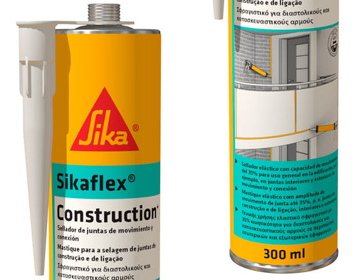 Selante Poliuretano Sikaflex Construction Branco - Kit 3 Un 2