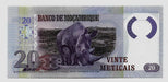 Fk Billete Mozambique 20 Meticais 2011 P-149a Polimero U N C 1