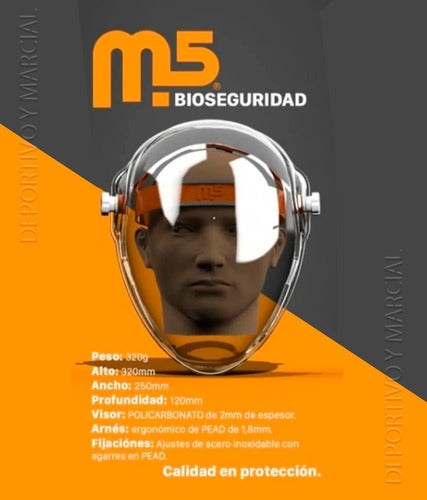 M5 Professional Facial Mask Bubble Polycarbonate Virus 3