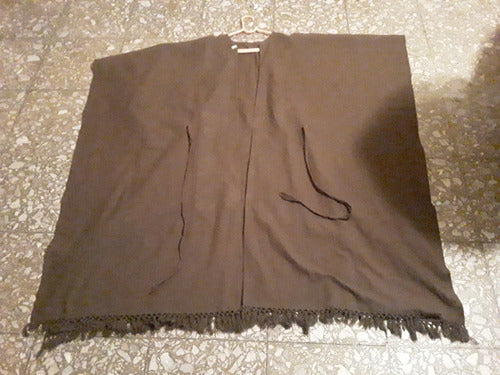 Generic Poncho Ruana Marrón Talle U 3