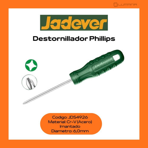 Jadever Philips Screwdriver PH2 X 150mm 3