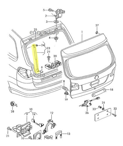 Volkswagen Rear Trunk Shock Absorber Gol Trend X1 1