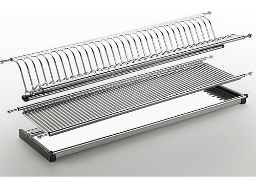 IMP Stainless Steel Plate Drying Rack for Kitchen Cabinet 700mm 1