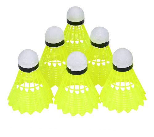 Peteca De Badminton, 6 Unidades/conjunto, Bola De Nylon Prof 1