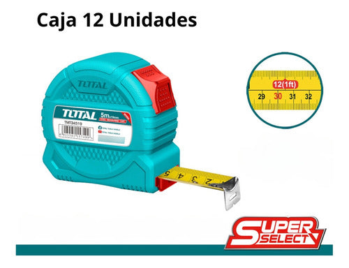 Cinta Métrica 5x19mts Total Super Select Pack 12unidades -cm 1