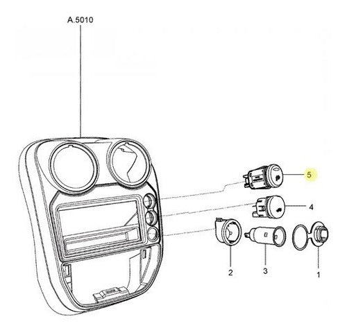 Ford Tecla Faro Antiniebla Fiesta 10/14 - Ka 11/13 Original 4