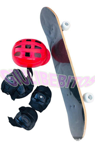 Set Skate + Casco + Protectores Con Estuche Outlet 1